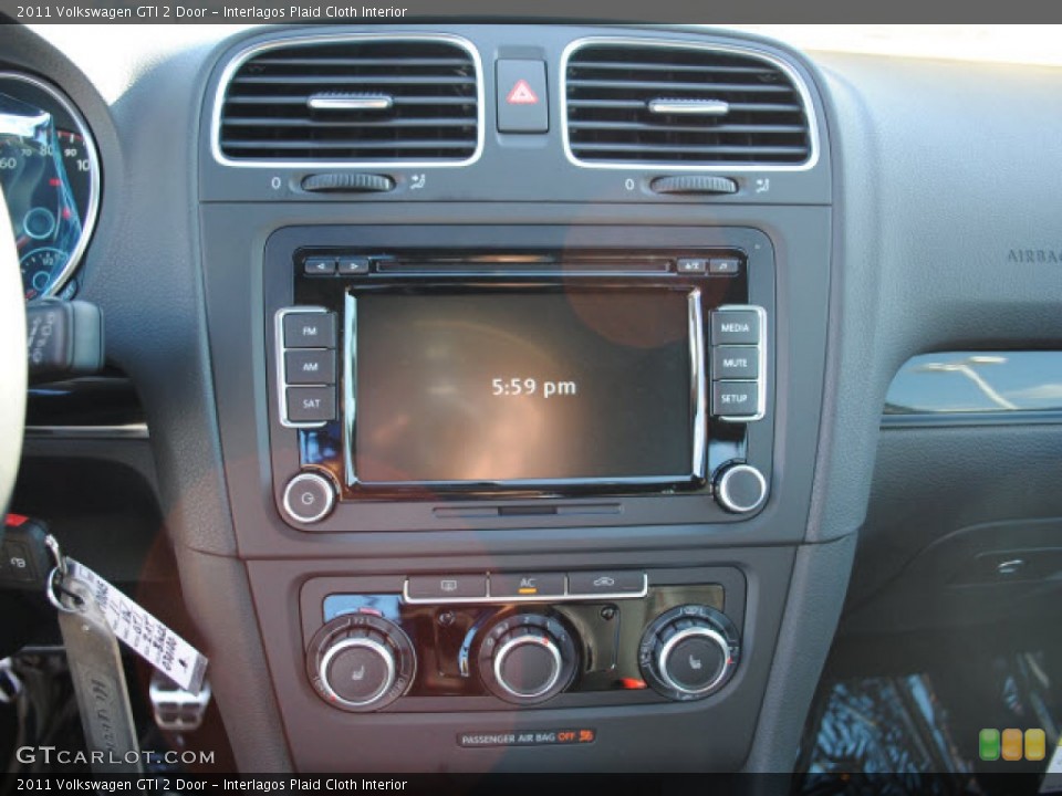 Interlagos Plaid Cloth Interior Controls for the 2011 Volkswagen GTI 2 Door #52576526
