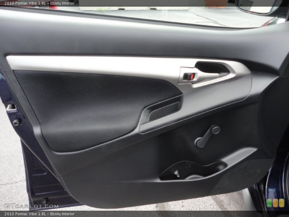 Ebony Interior Door Panel for the 2010 Pontiac Vibe 1.8L #52576601