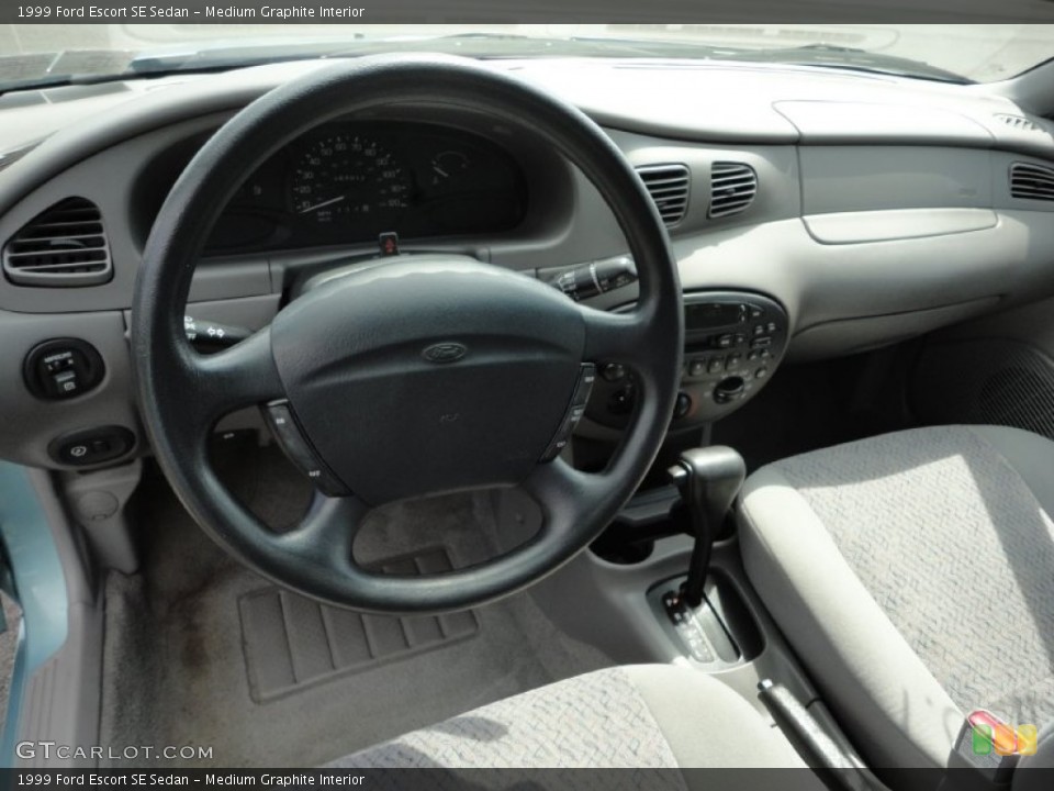 Medium Graphite Interior Dashboard for the 1999 Ford Escort SE Sedan #52577216
