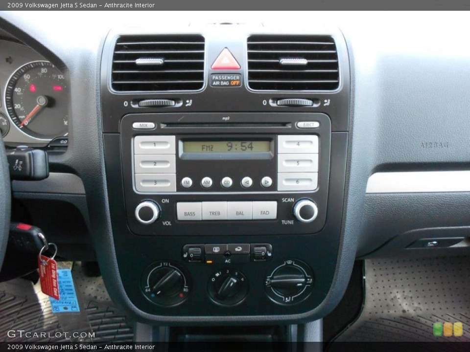 Anthracite Interior Controls for the 2009 Volkswagen Jetta S Sedan #52577474