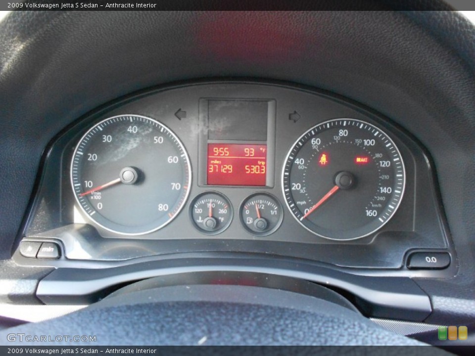 Anthracite Interior Gauges for the 2009 Volkswagen Jetta S Sedan #52577544
