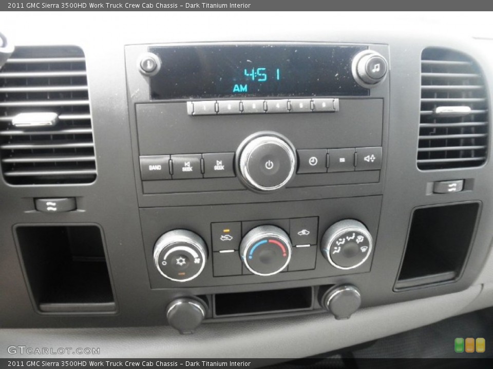 Dark Titanium Interior Controls for the 2011 GMC Sierra 3500HD Work Truck Crew Cab Chassis #52577663