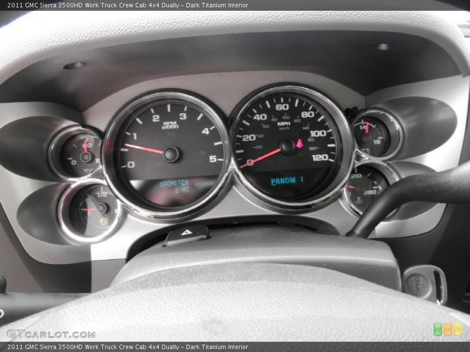 Dark Titanium Interior Gauges for the 2011 GMC Sierra 3500HD Work Truck Crew Cab 4x4 Dually #52578011