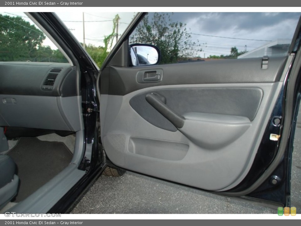 Gray Interior Door Panel for the 2001 Honda Civic EX Sedan #52580690