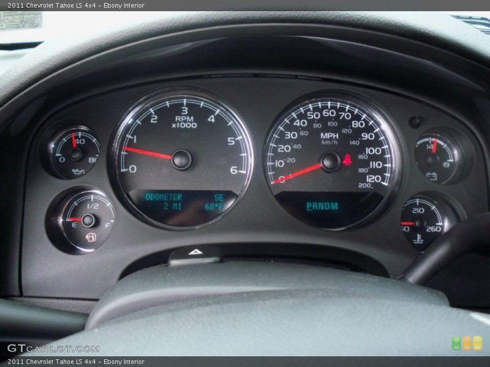 Ebony Interior Gauges for the 2011 Chevrolet Tahoe LS 4x4 #52581632