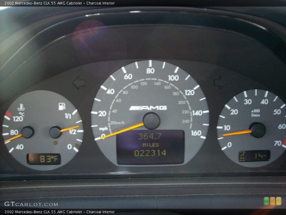 Charcoal Interior Gauges for the 2002 Mercedes-Benz CLK 55 AMG Cabriolet #52583177