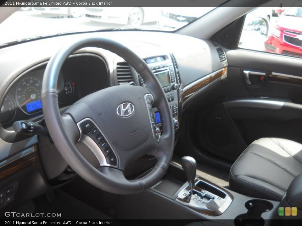 Cocoa Black Interior Steering Wheel for the 2011 Hyundai Santa Fe Limited AWD #52583609