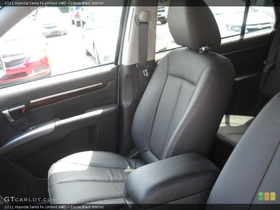 Cocoa Black Interior Photo for the 2011 Hyundai Santa Fe Limited AWD #52583615