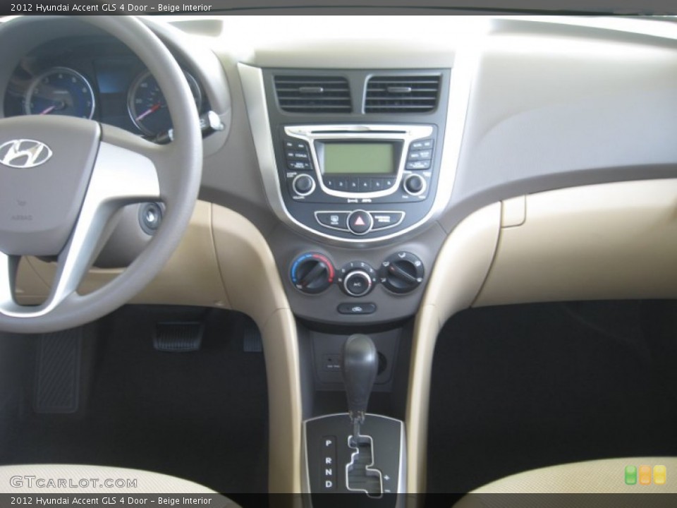 Beige Interior Controls for the 2012 Hyundai Accent GLS 4 Door #52583891