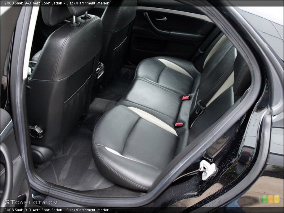 Black/Parchment Interior Photo for the 2008 Saab 9-3 Aero Sport Sedan #52585811