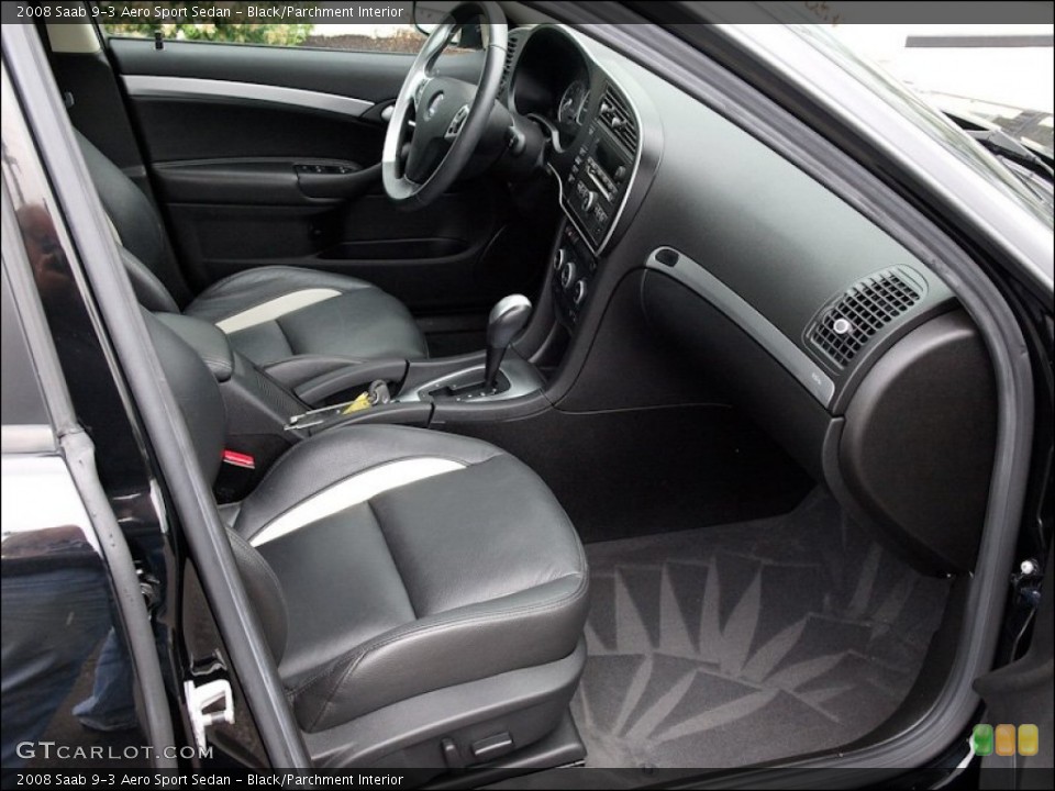 Black/Parchment Interior Photo for the 2008 Saab 9-3 Aero Sport Sedan #52585832