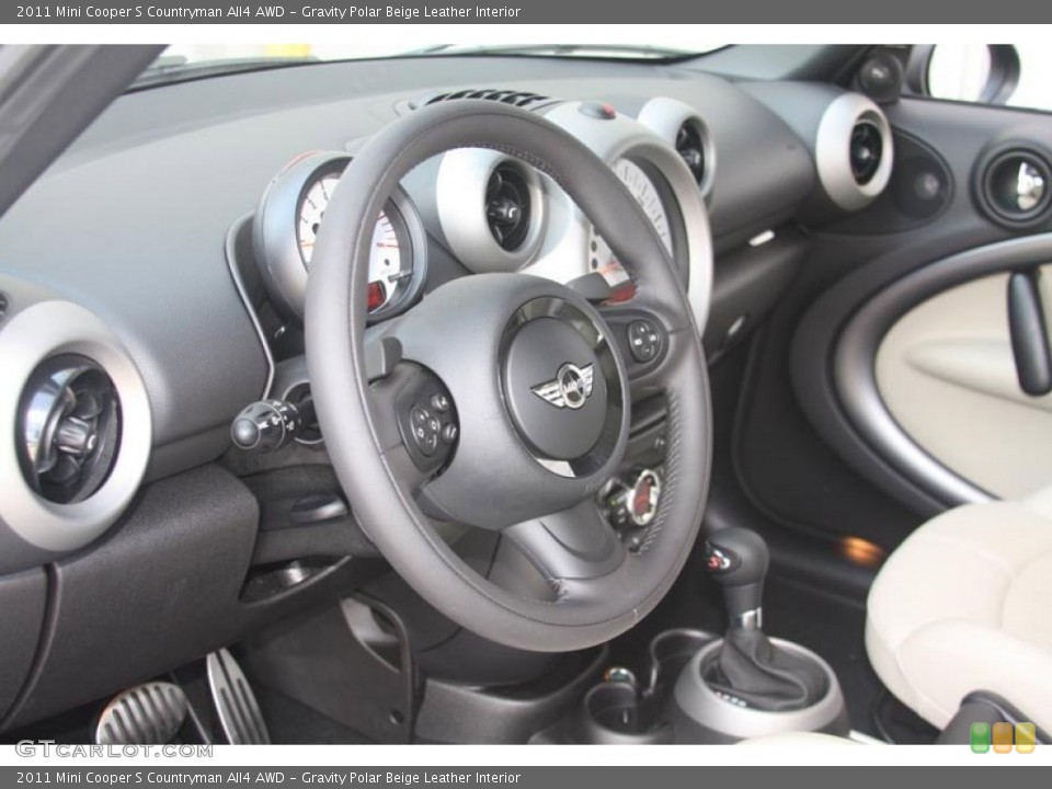 Gravity Polar Beige Leather Interior Photo for the 2011 Mini Cooper S Countryman All4 AWD #52586135