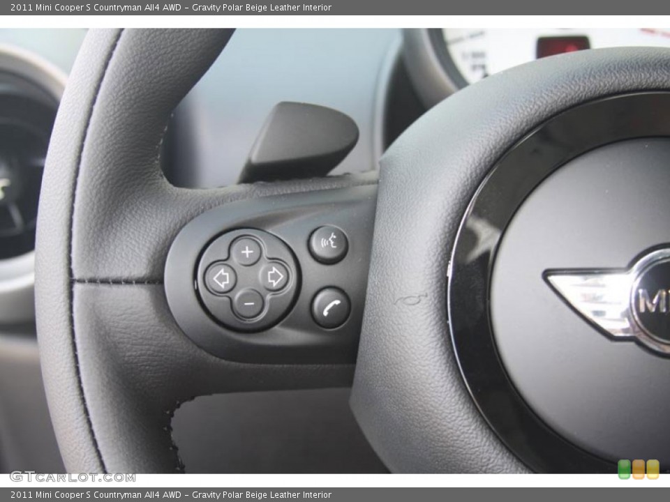 Gravity Polar Beige Leather Interior Controls for the 2011 Mini Cooper S Countryman All4 AWD #52586237