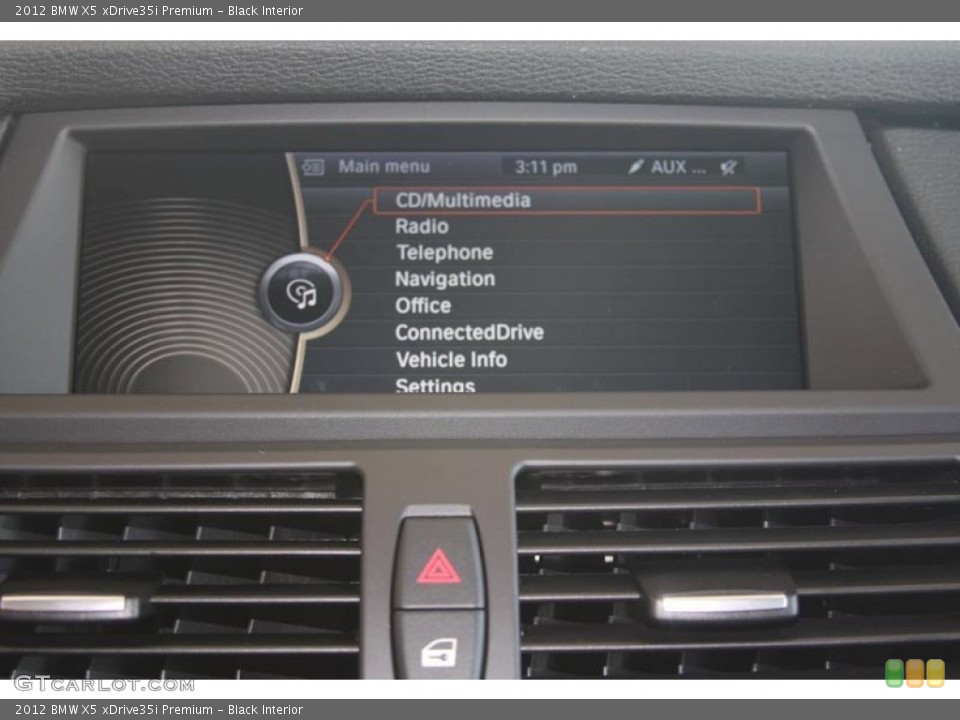 Black Interior Navigation for the 2012 BMW X5 xDrive35i Premium #52586588
