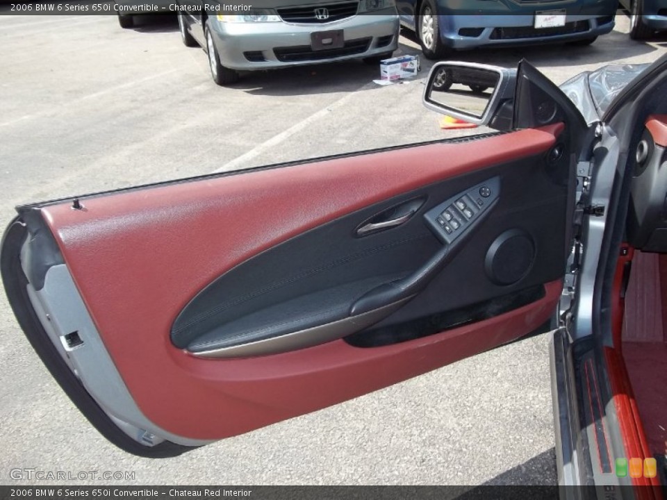 Chateau Red Interior Door Panel for the 2006 BMW 6 Series 650i Convertible #52587755