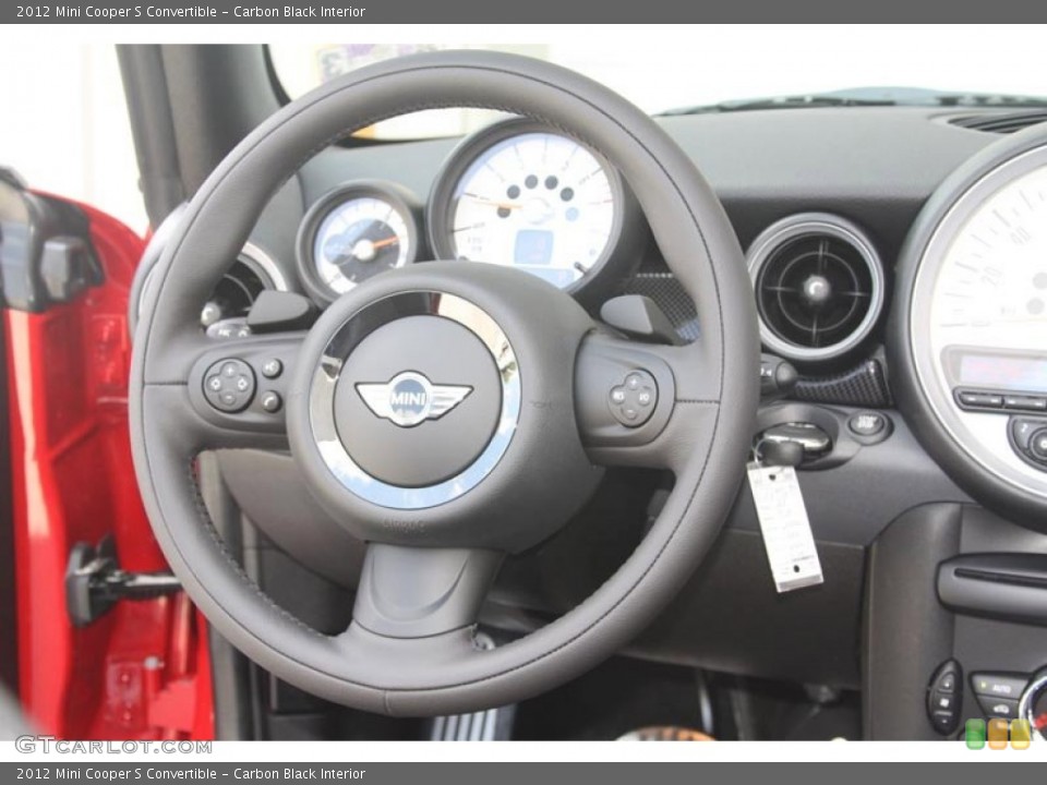 Carbon Black Interior Steering Wheel for the 2012 Mini Cooper S Convertible #52587908