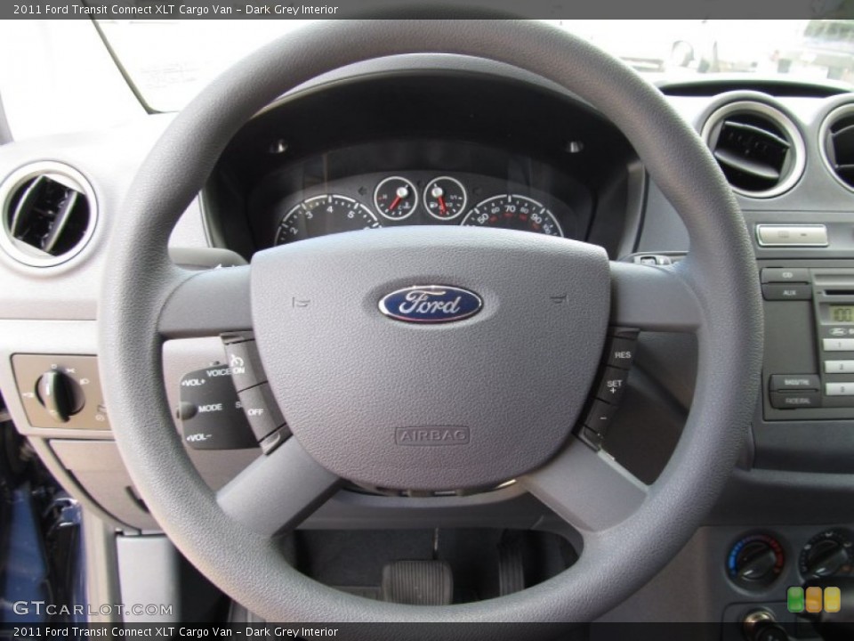 Dark Grey Interior Steering Wheel for the 2011 Ford Transit Connect XLT Cargo Van #52588811