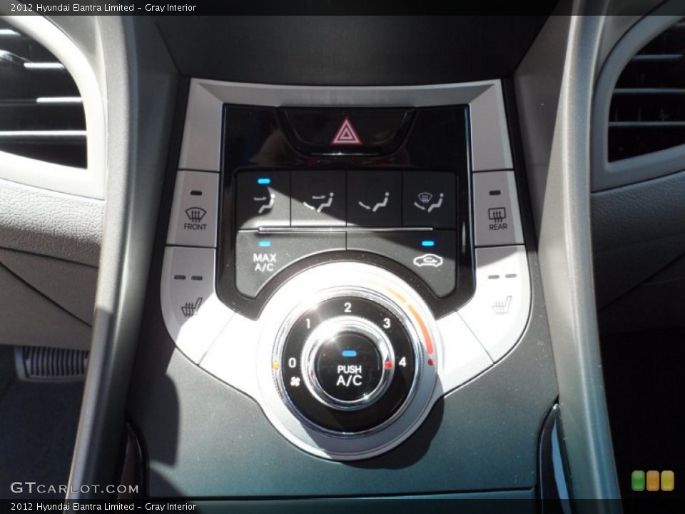 Gray Interior Controls for the 2012 Hyundai Elantra Limited #52589966