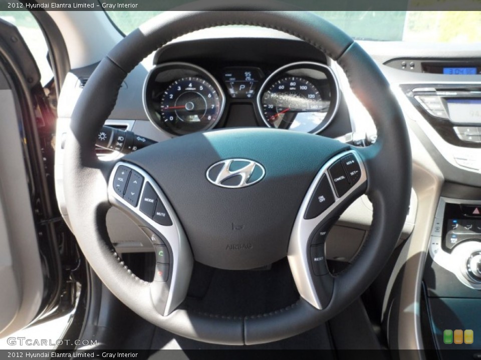 Gray Interior Steering Wheel for the 2012 Hyundai Elantra Limited #52589990