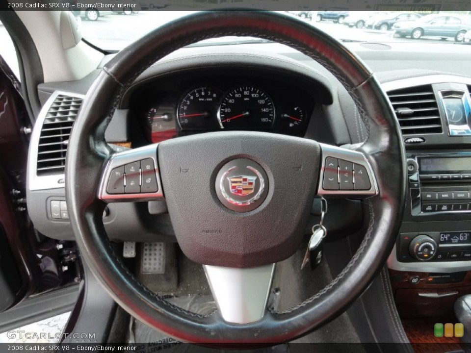 Ebony/Ebony Interior Steering Wheel for the 2008 Cadillac SRX V8 #52590443