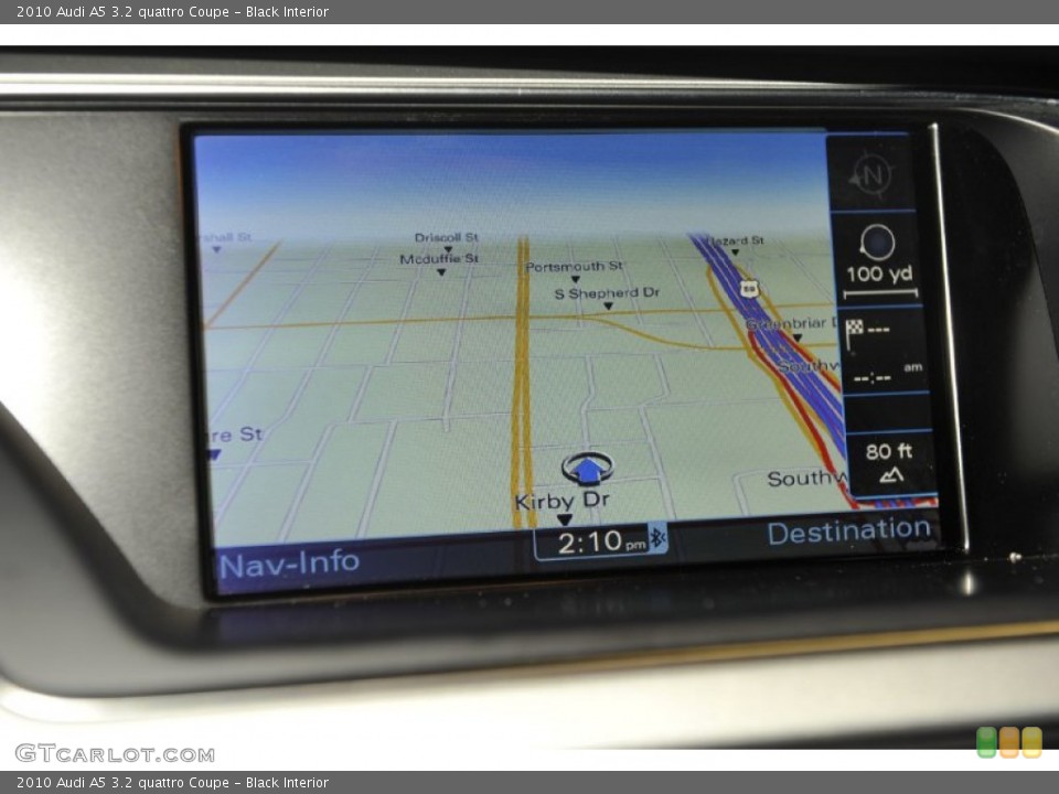 Black Interior Navigation for the 2010 Audi A5 3.2 quattro Coupe #52592987