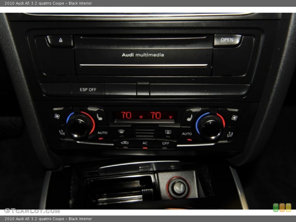 Black Interior Controls for the 2010 Audi A5 3.2 quattro Coupe #52593008