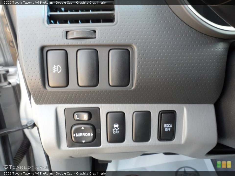 Graphite Gray Interior Controls for the 2009 Toyota Tacoma V6 PreRunner Double Cab #52593947