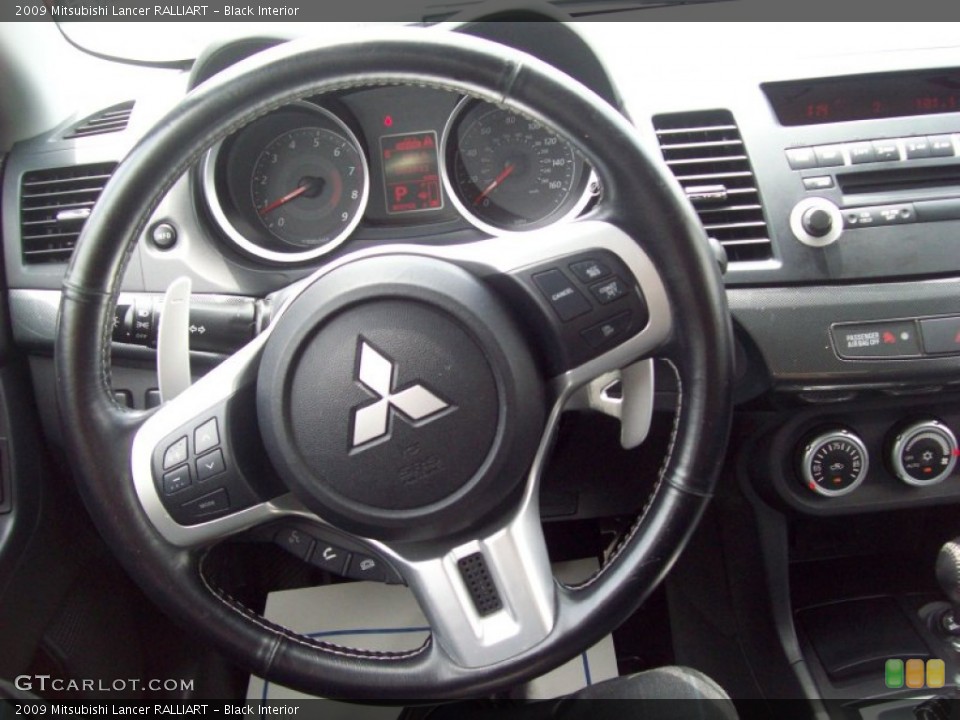 Black Interior Steering Wheel for the 2009 Mitsubishi Lancer RALLIART #52594457