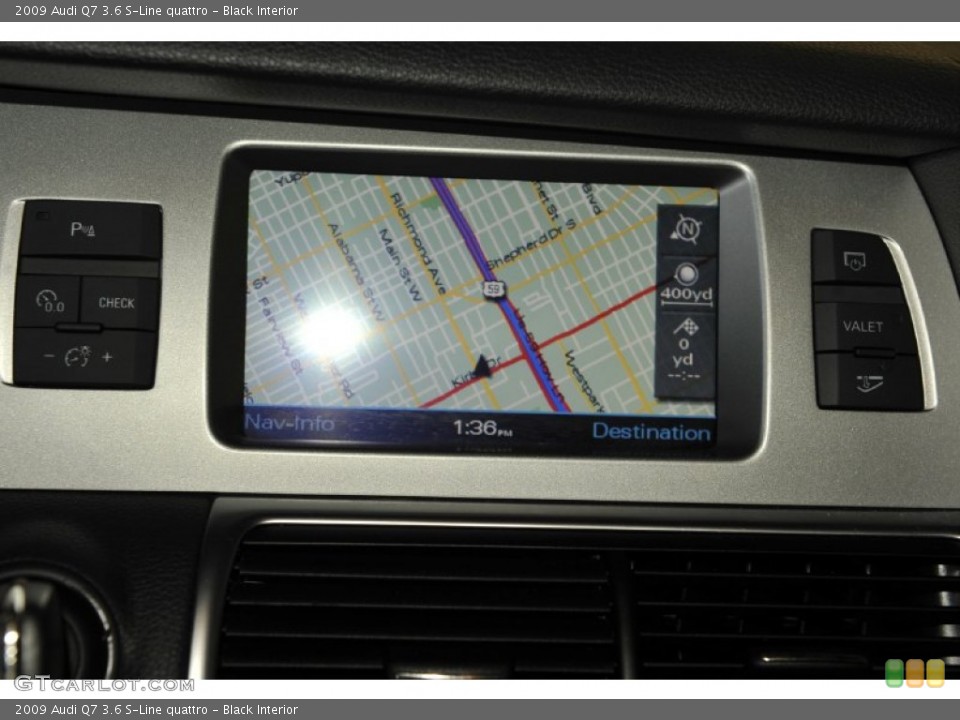 Black Interior Navigation for the 2009 Audi Q7 3.6 S-Line quattro #52594619