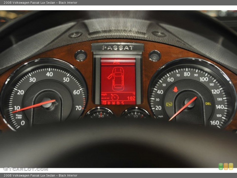 Black Interior Gauges for the 2008 Volkswagen Passat Lux Sedan #52596614