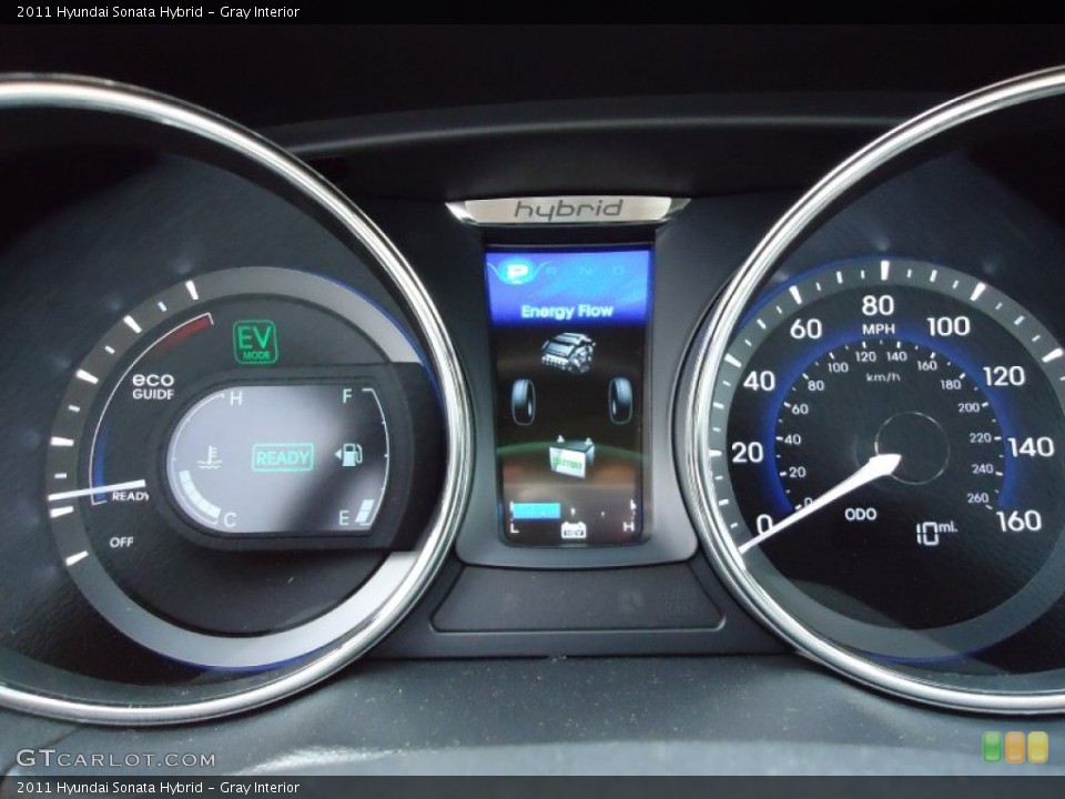 Gray Interior Gauges for the 2011 Hyundai Sonata Hybrid #52597487