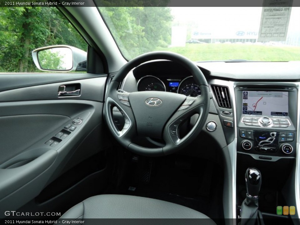 Gray Interior Dashboard for the 2011 Hyundai Sonata Hybrid #52597511