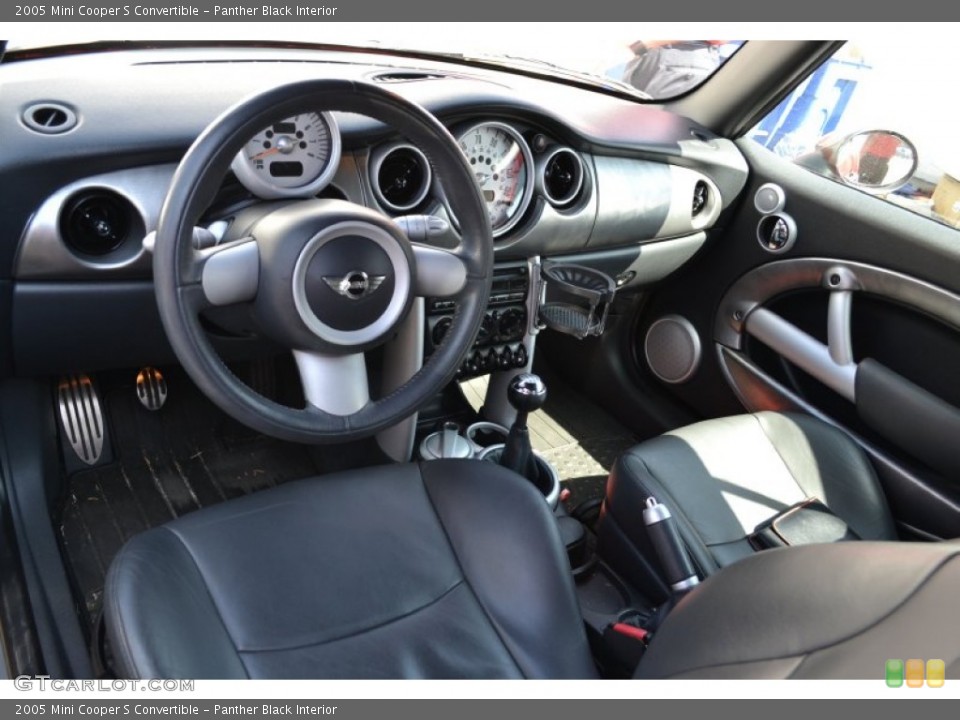 Panther Black Interior Photo for the 2005 Mini Cooper S Convertible #52600757
