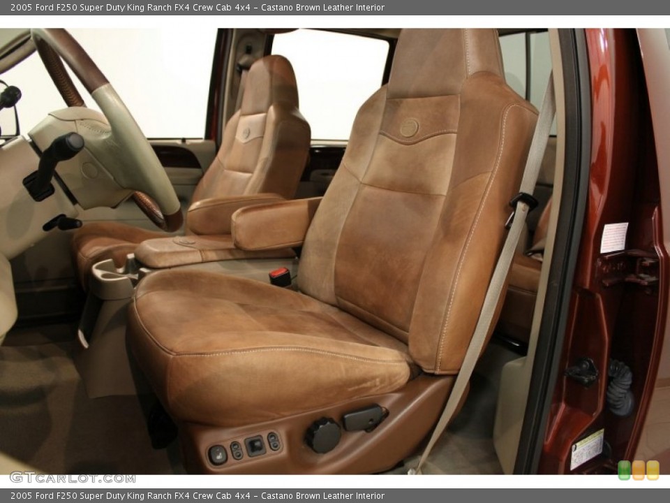Castano Brown Leather Interior Photo for the 2005 Ford F250 Super Duty King Ranch FX4 Crew Cab 4x4 #52601540