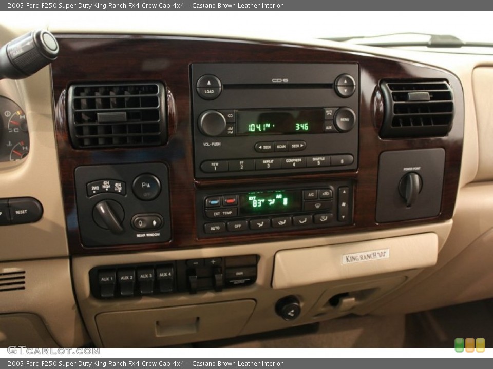 Castano Brown Leather Interior Controls for the 2005 Ford F250 Super Duty King Ranch FX4 Crew Cab 4x4 #52601636