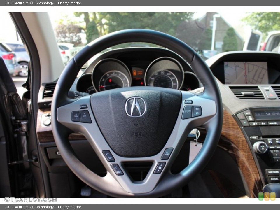 Ebony Interior Steering Wheel for the 2011 Acura MDX Technology #52602371