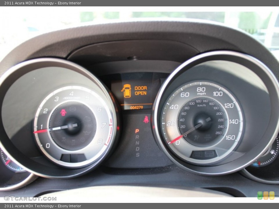 Ebony Interior Gauges for the 2011 Acura MDX Technology #52602416