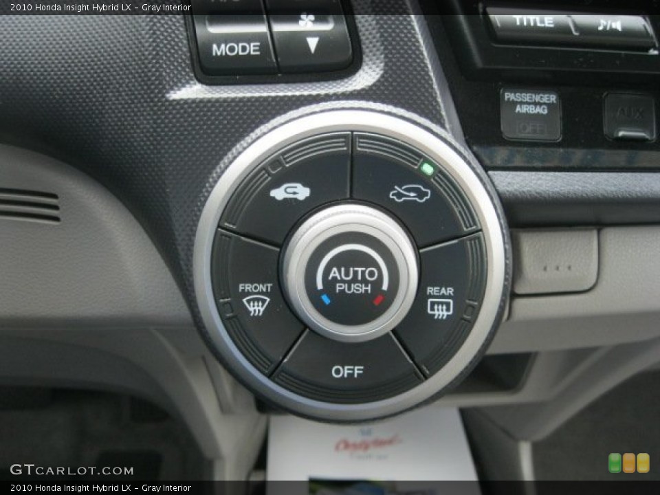 Gray Interior Controls for the 2010 Honda Insight Hybrid LX #52607018