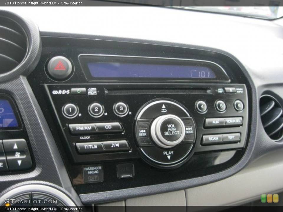 Gray Interior Controls for the 2010 Honda Insight Hybrid LX #52607033