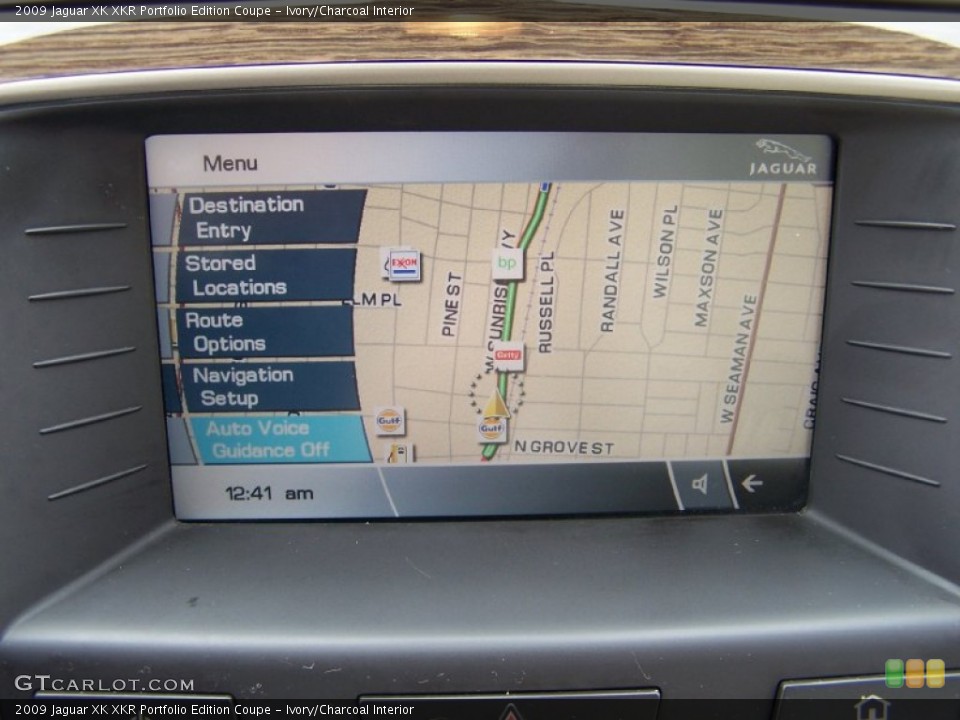 Ivory/Charcoal Interior Navigation for the 2009 Jaguar XK XKR Portfolio Edition Coupe #52607996