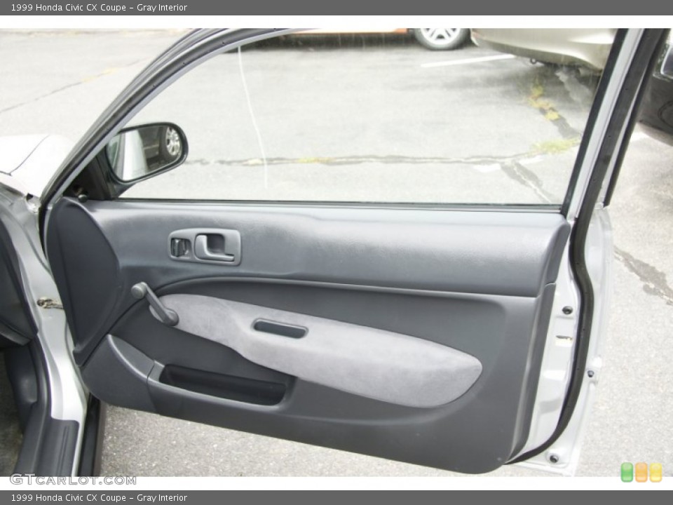Gray Interior Door Panel for the 1999 Honda Civic CX Coupe #52609634