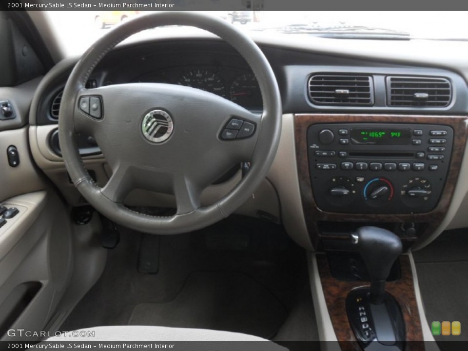 Medium Parchment Interior Dashboard for the 2001 Mercury Sable LS Sedan #52612598