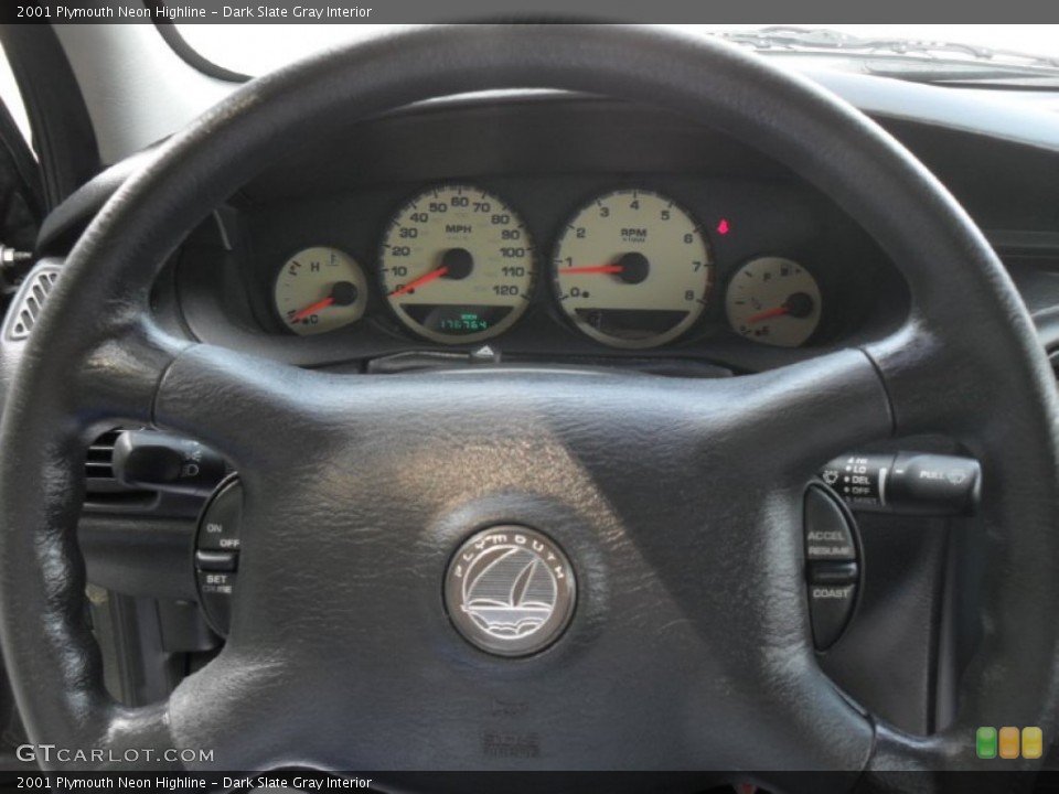Dark Slate Gray Interior Steering Wheel for the 2001 Plymouth Neon Highline #52613309