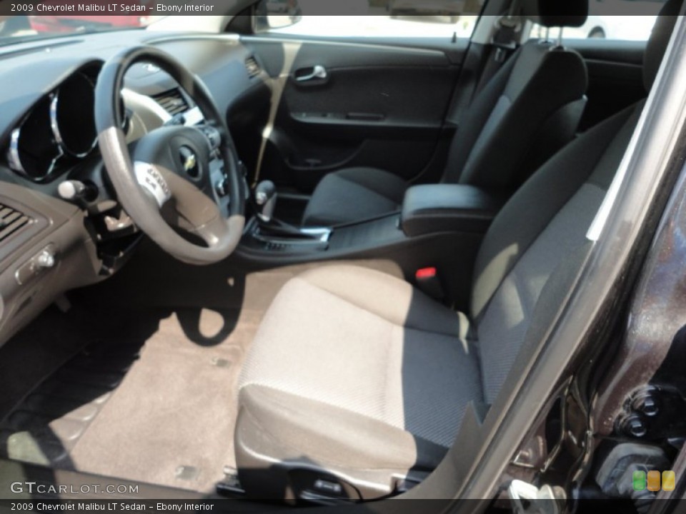 Ebony Interior Photo for the 2009 Chevrolet Malibu LT Sedan #52615649