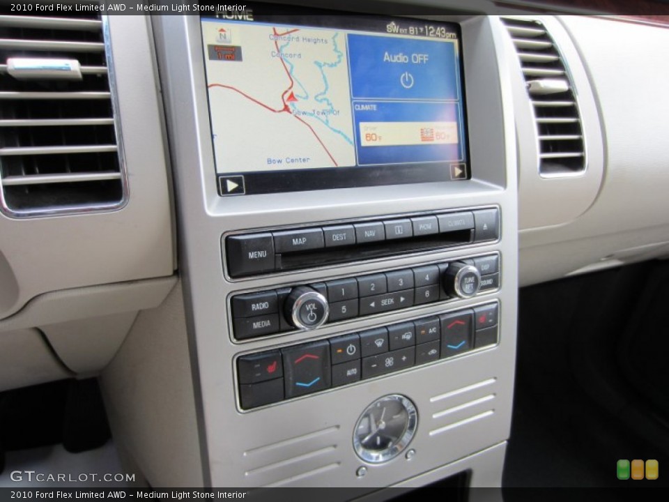 Medium Light Stone Interior Controls for the 2010 Ford Flex Limited AWD #52618889