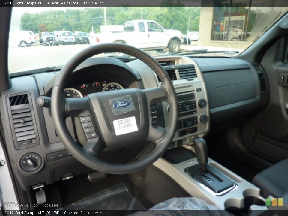 Charcoal Black Interior Dashboard for the 2012 Ford Escape XLT V6 4WD #52619936