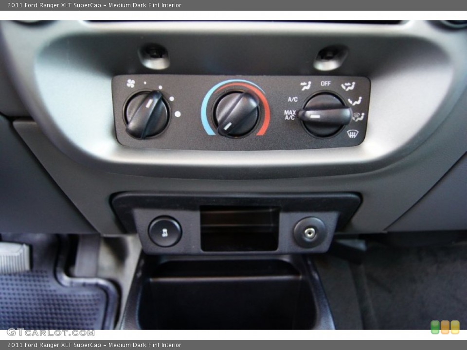 Medium Dark Flint Interior Controls for the 2011 Ford Ranger XLT SuperCab #52621808