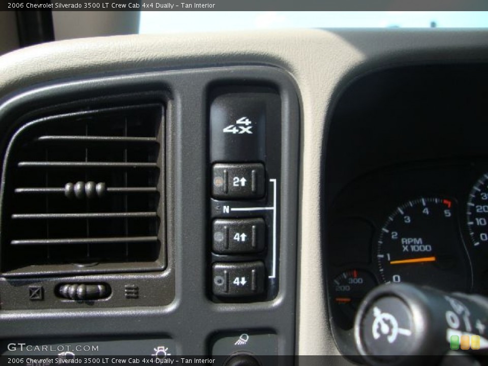 Tan Interior Controls for the 2006 Chevrolet Silverado 3500 LT Crew Cab 4x4 Dually #52623191