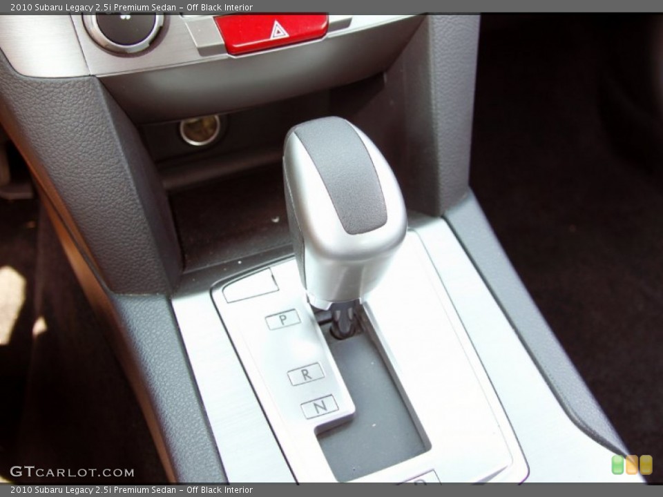 Off Black Interior Transmission for the 2010 Subaru Legacy 2.5i Premium Sedan #52623923
