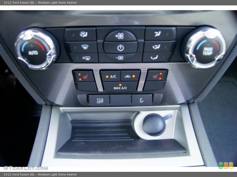 Medium Light Stone Interior Controls for the 2012 Ford Fusion SEL #52623949